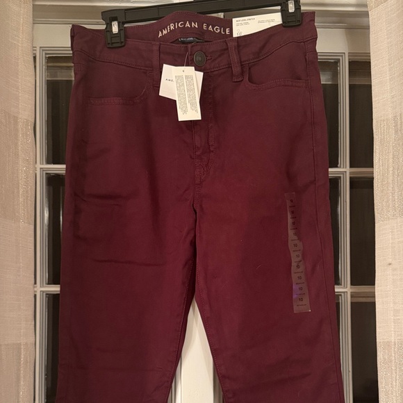American Eagle Outfitters Burgundy Jeggings - Picture 1 of 6
